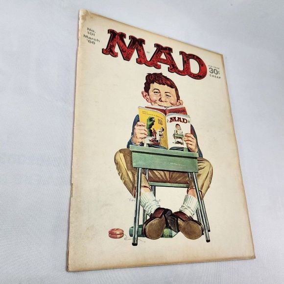 Mad Magazine Issue #101 March 1966 Back to School Alfred E Neuman Ec Publication - Picture 2 of 7